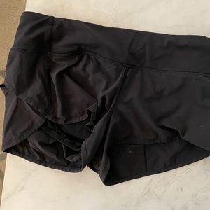 Lululemon Black Speedup Shorts